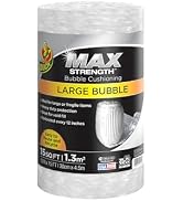 Duck Max Strength Bubble Cushioning Wrap for Moving &amp; Shipping, 15 FT, Large Bubble Packing Wrap ...