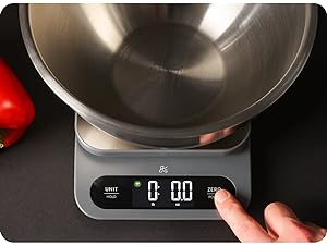 digital kitchen scale accurate food weighing tool with tare function for cooking and baking