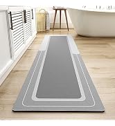 MontVoo-Bath Mat Rug Runner Long Bathroom Mat Rug Non Slip Super Absorbent Stain Resistant Quick ...