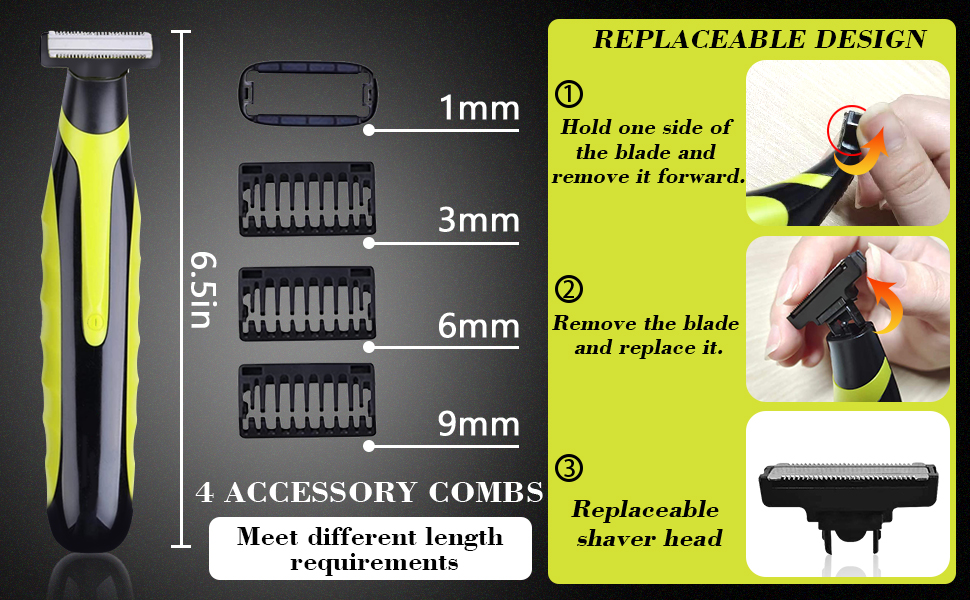 Waterproof Shaver Hybrid Electric Shavers Portable Hair Shaver Electric Razors for Shaving Face