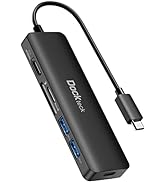 USB C Hub HDMI PD Adapter, Dockteck 6-in-1 Type C Hub with 4K 60Hz, 100W PD, SD &amp; microSD Card Re...