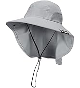 Neck Flap Sun Hat with Wide Brim - UPF 50+ Hiking Safari Fishing Caps for Men and Women, Perfect ...