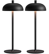 NEWSEE Cordless LED Table Lamp Set of 2, Modern Portable Desk Lamp, 3 Color Stepless Dimming Buil...