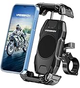 VAZESWIN Motorcycle Phone Mount [Secure Lock] [1s Lock & Release] Motorcycle Cellphone Holder, Bi...