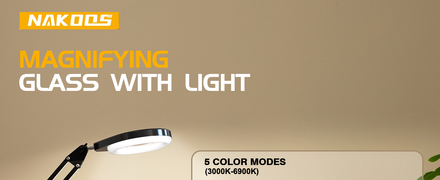 magnifying glass with light