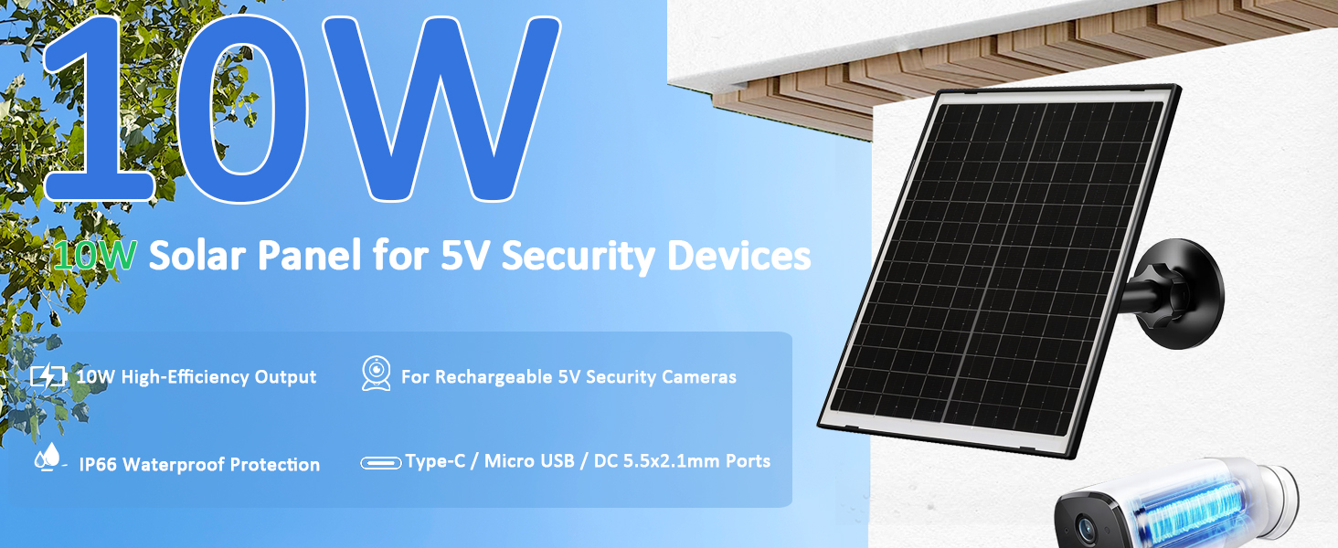 Solar Panel for Security Camera