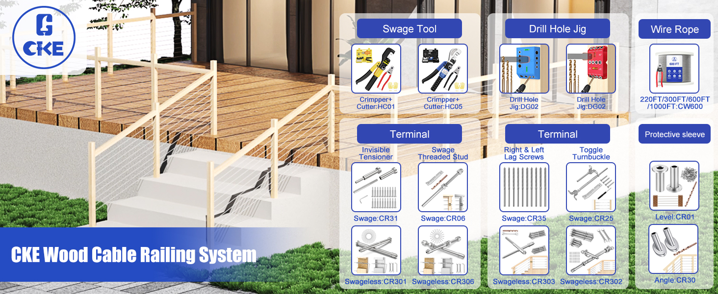 CKE Wood Cable Railing System