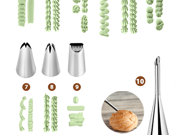 Reusable Piping Bags and Tips Set