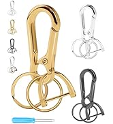 FIVEIZERO 13Pcs Keychain Clips Kit, Key Ring and Keychain Clip, D Rings, Key Rings Bulk, Key Ring...