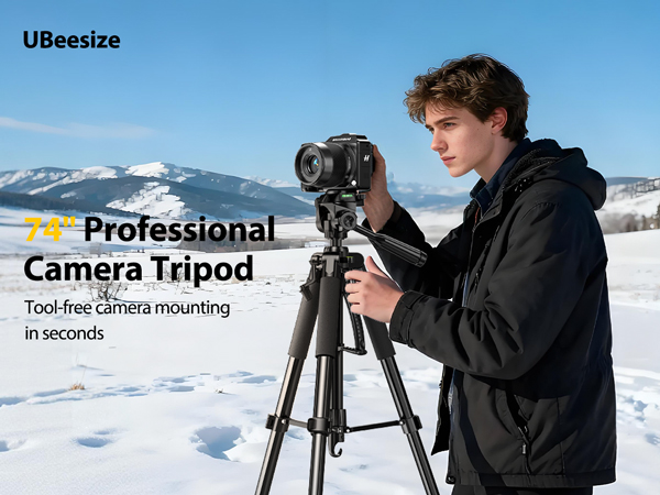74" Professional Camera Tripod