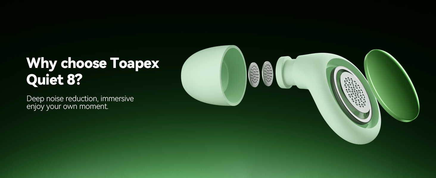 Toapex Q8 Earplugs Noise Cancelling Ear Plugs