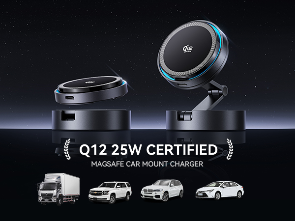 qi2 25W Magsafe Car mount charger