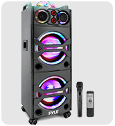 Pyle Portable Bluetooth PA Speaker System - 2000W Active powered Outdoor Bluetooth Speaker