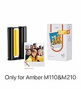 Liene Amber M110 &amp;amp; M210 3x3? Photo Paper 40 Sheets &amp;amp; 1 Cartridge, Photo Printer Sticker Paper
