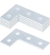 heneng 6 Pcs 4 Hole Flat Plate Fitting for 1-5/8