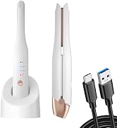 Cordless Hair Straightener and Mini Curling Iron 2 in 1, Small Flat Irons for Short Hair, Ceramic...