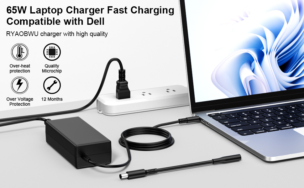 65W laptop charger 4.5*3.0mm tip