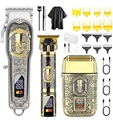 HIENA PRO Professional Hair Clipper Set for Men, Rechargeable Cordless Clippers and Trimmers Set,...