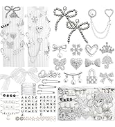 RQAYE 268pcs Silver Junk Socks Charms Kit,Shoe Charms for Sneakers, Brooches and Pins for Women, ...