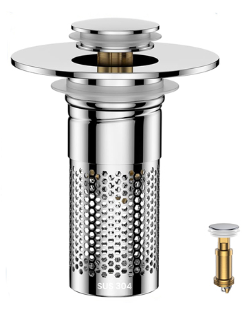 Bathroom Sink Drain Strainer,Universal Pop-Up Sink Stopper Hair Catcher