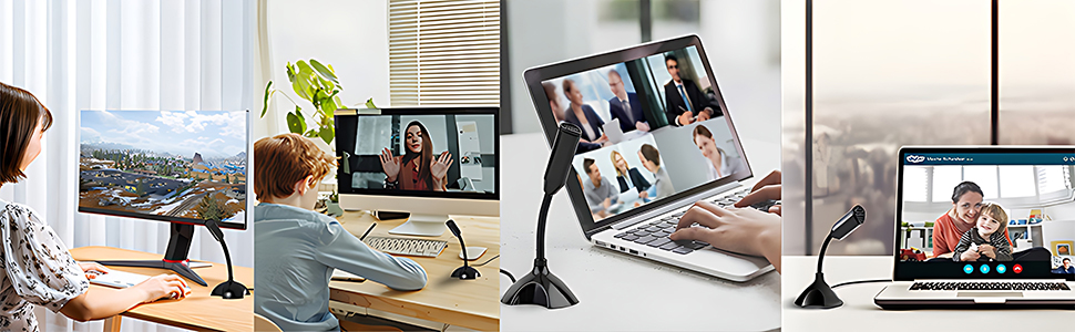 M306 Mini USB Microphone for Desktop Computer and Laptop,Portable USB Condenser Mic