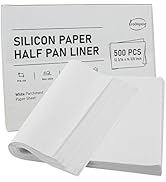 EcoDispose Non-Stick Precut Parchment Paper Baking Sheets Full Pan liner for Bake (12-3/16" x 16-...