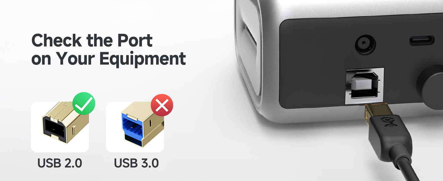 USB B to USB C Cable - 3.3ft, USB-C to USB-B Cable, MIDI to USBC Cord