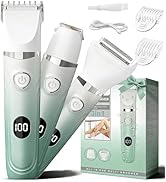 RUIM Women's 3-in-1 Bikini Trimmer, Electric Shaver for Pubic Hair &amp; Body, Painless Lady Shaver f...