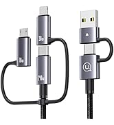 USB C Multi Charging Cable, 6.6ft 5-in-1 USB C/A to Fast Charging Cords 240W Max with IP/Type C/U...