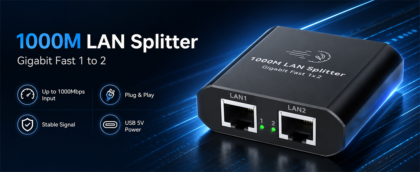 cat 5 splitter 1 to 2