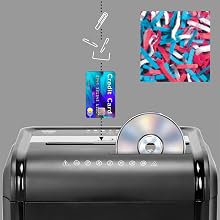 Cross-cuts paper shredder for extra security 