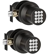 Door Knob with Keypad, Keyless Entry Door Lock, Front Door Knob Child Proof, Auto Lock, Easy Inst...