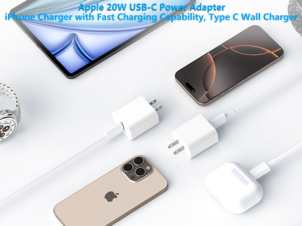 Apple MFi Certified 2Pack 20W USB-C Charger iPhone Charger Fast Charging Adapter Type-C Wall Charge