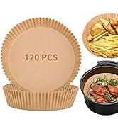 Air Fryer Disposable Paper Liner, 120 Pcs Liners for Air Fryer, Non-stick Parchment Paper for Fry...