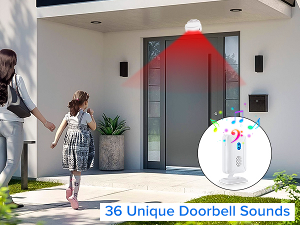 motion sensor alarm chime alert motion sensor doorbell rings when customers walks in