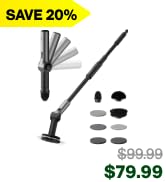 HOTO Cordless Electric Spin Scrubber, Adjustable Angle, Extendable Handle, Smart Display, ...