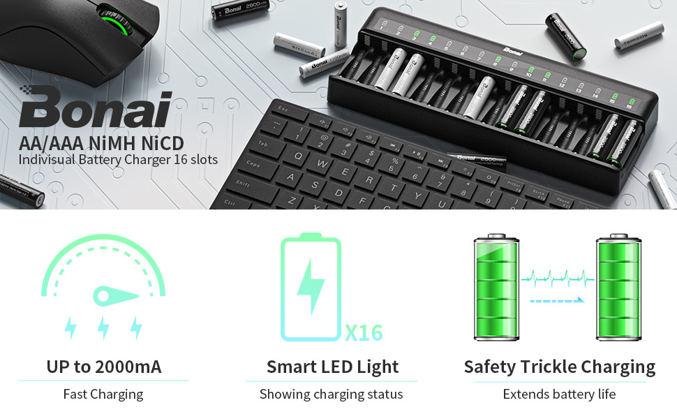 bonai battery charger 16 bay