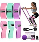 Goocrun Fabric Resistance Bands for Working Out, Wide Booty Belt with Multiple Resistance Levels....