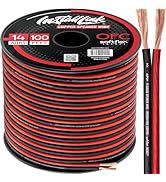 Install Link 14 AWG Gauge Speaker Wire Cable (OFC), 100-Feet, Car or Home Theater