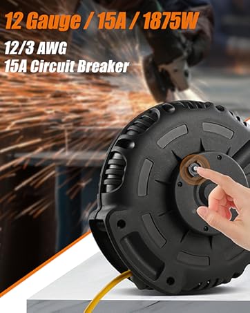 retractable extension cord reel