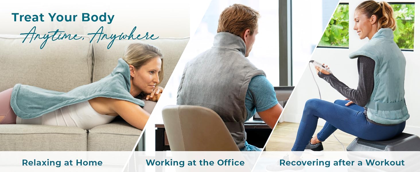 treat your body anytime anywhere relaxing at home working at the office recovering after working out