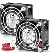 GDSTIME 60mm 24V DC Waterproof IP67 Fan High Speed 60x25mm Dual Ball Bearing Small Brushless Cool...