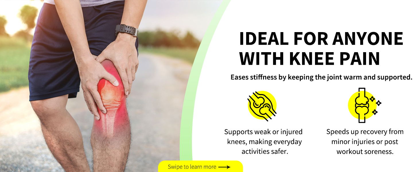 Knee Compression Sleeve Best Knee Brace Support Workout Joint Pain Relief Arthritis Injury recover