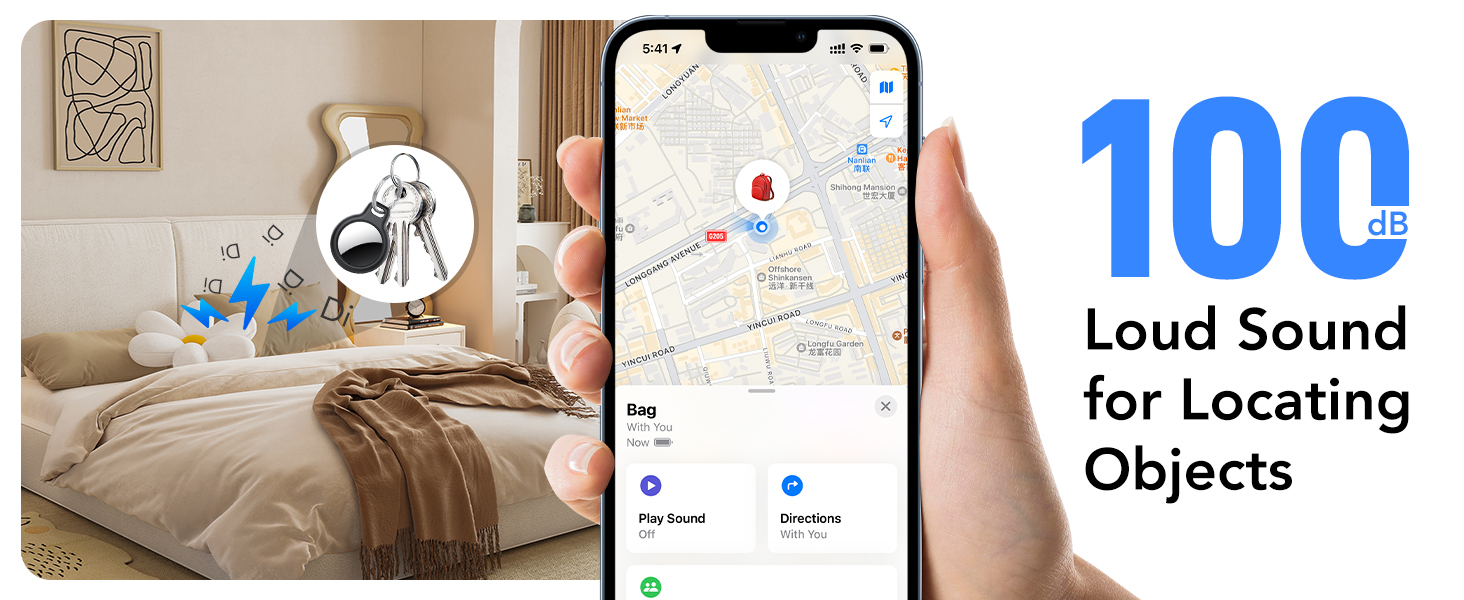 100dB ultra-loud smart tag