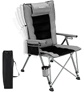 Anmiro Folding Camping Chair with Cup Holder and Storage Bag, Heavy Duty Support 400 LBS, Oversiz...