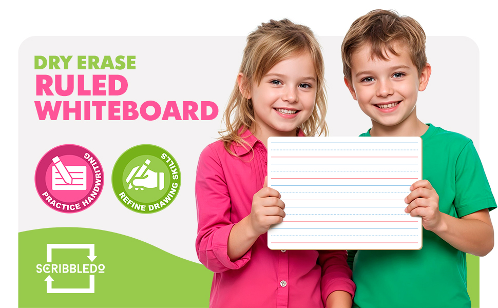 Dry erase lined whiteboard writing letters practice handwriting 