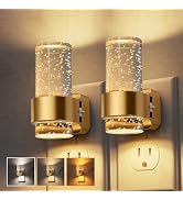 L LOHAS LED Night Lights Plug into Wall, 2 Pack Mini Dimmable Night Light | Dusk-to-Dawn, Soft Wh...