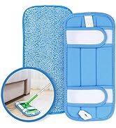 HOMEXCEL Microfiber Reusable Mop Pads Compatible with Swiffer Sweeper- Machine Washable Microfibe...