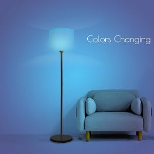 Color changing floor lamp