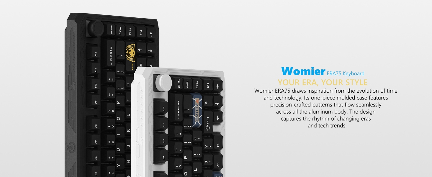 75% Wireless Keyboard with Knob Full Aluminum, VIA/QMK Custom Mechanical Keyboard